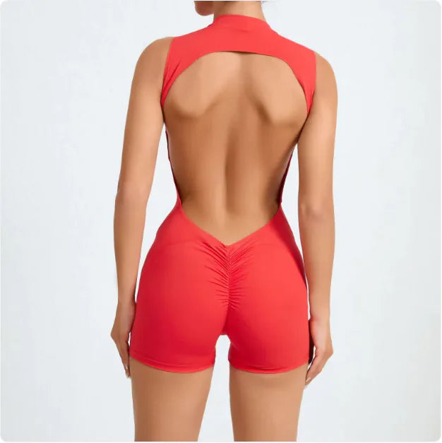 Backless Short Jumpsuit