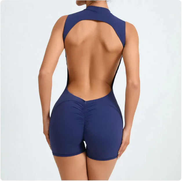 Backless Short Jumpsuit