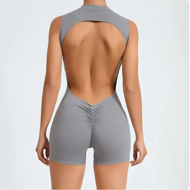 Backless Short Jumpsuit