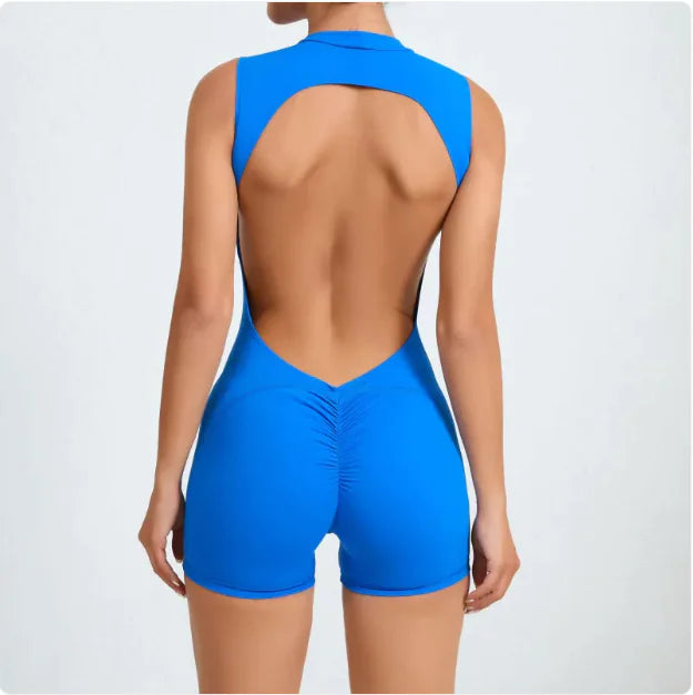 Backless Short Jumpsuit