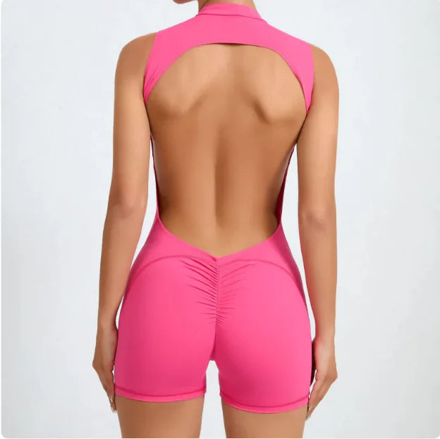 Backless Short Jumpsuit